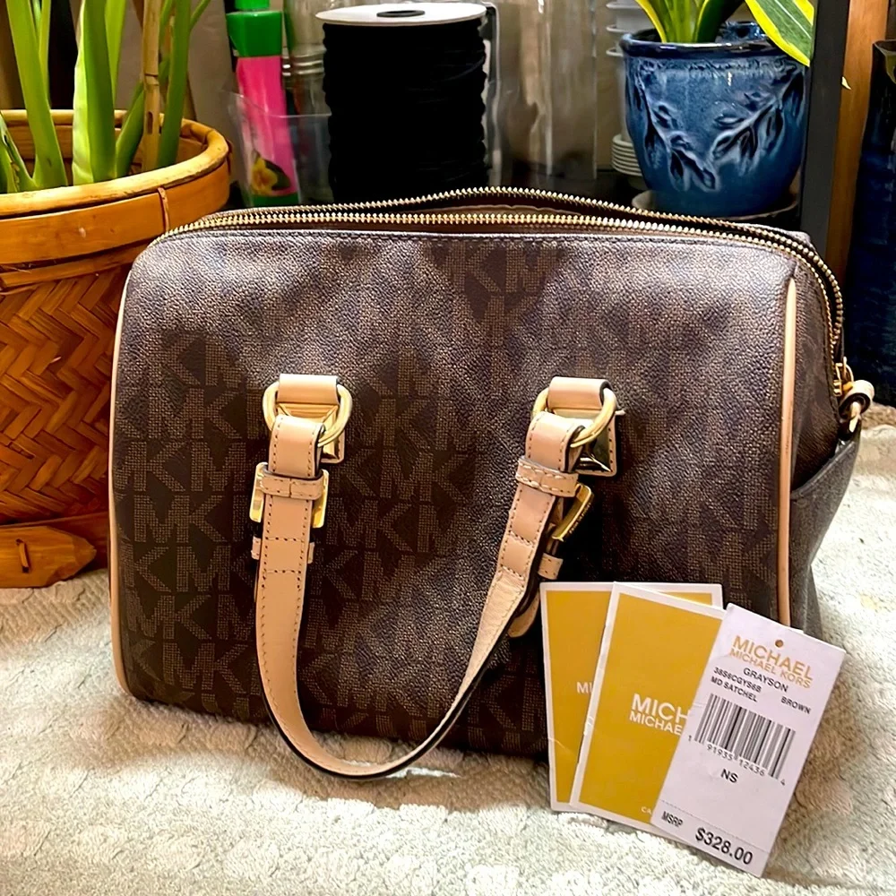 Michael Kors Brown and Tan Satchel - Picture 1 of 11